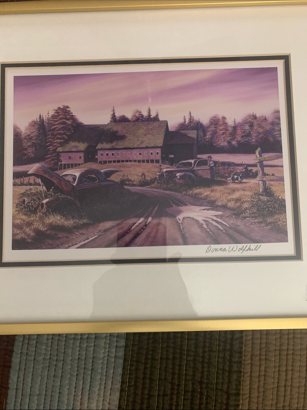 DONNA WOLFKILL Signed 1940’s Car Graveyard